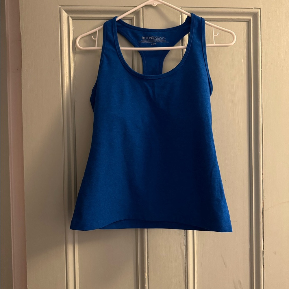 Spacedye Step Up Racerback Tank in Court Blue Heather